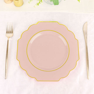Create an Exquisite Table Setting with Blush Hard Plastic Dessert Plates