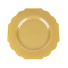 8inch Gold Heavy Duty Baroque Salad Plates Gold Rim Hard Plastic Dessert Appetizer Plates#whtbkgd