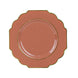 10 Pack 8inch Terracotta (Rust) Hard Plastic Dessert Appetizer Plates#whtbkgd