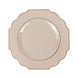 10 Pack | 8inch Taupe Hard Plastic Dessert Appetizer Plates, Disposable Tableware#whtbkgd
