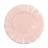10 Pack | 11 Blush Rose Gold Disposable Dinner Plates Gold Ruffled Rim, Party Plates#whtbkgd