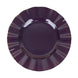 10 Pack | 11 Purple Disposable Dinner Plates Gold Ruffled Rim, Round Plastic Party Plates#whtbkgd