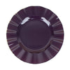 10 Pack | 11 Purple Disposable Dinner Plates Gold Ruffled Rim, Round Plastic Party Plates#whtbkgd