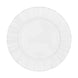 10 Pack | 11 White Disposable Dinner Plates With Gold Ruffled Rim, Plastic Party Plates#whtbkgd