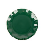 10 Pack | 6inch Hunter Emerald Green Round Plastic Dessert Plates, Disposable Tableware#whtbkgd