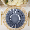 10 Pack | 6inch Navy Blue Round Plastic Dessert Plates, Disposable Tableware