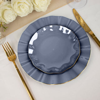 Navy Blue Disposable Plates for Elegant Events