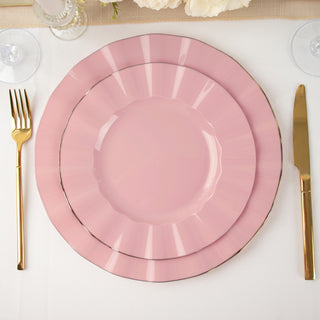 Durable and Stylish Dusty Rose Dinner Plates
