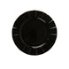9inch Black Heavy Duty Disposable Dinner Plates with Gold Ruffled Rim, Plastic Dinnerware