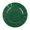 9inch Hunter Emerald Green Disposable Dinner Plates Gold Ruffled Rim, Plastic Dinnerware#whtbkgd