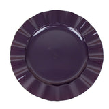 10 Pack | 9inch Purple Heavy Duty Disposable Dinner Plates with Gold Ruffled Rim Dinnerware#whtbkgd
