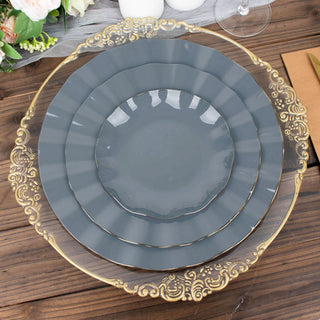 Dusty Blue Disposable Dinner Plates for Every Occasion