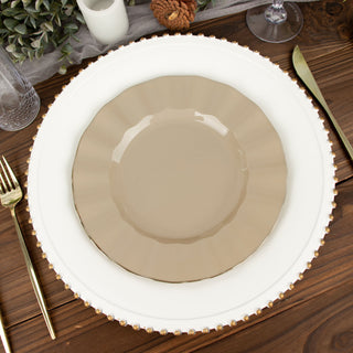 Elevate Your Table Settings with Taupe Dinner Plates