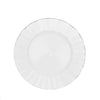 9inch White Heavy Duty Disposable Dinner Plates Gold Ruffled Rim, Hard Plastic Dinnerware