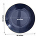 10 Pack | 10inch Glossy Navy Blue Round Disposable Dinner Plates With Gold Rim