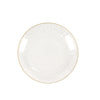 10 Pack | Clear Hammered 7inch Round Plastic Dessert Appetizer Plates With Gold Rim#whtbkgd