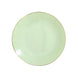 10 Pack | 8inch Glossy Sage Green Round Plastic Salad Plates With Gold Rim#whtbkgd
