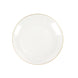 10 Pack | Clear Hammered 9inch Round Plastic Dinner Plates With Gold Rim#whtbkgd