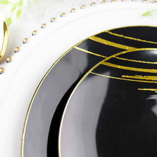 Enhance Your Event Decor with Black and Gold Dinner Plates