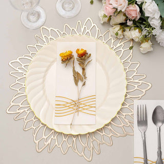 Convenient and Eco-Friendly Ivory Plastic Party Plates