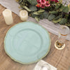 10 Pack | 10inch Jade / Gold Scalloped Rim Disposable Dinner Plates