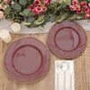 10 Pack | 9inch Cinnamon Rose / Gold Scalloped Rim Disposable Dinner Plates, Plastic Party Plates