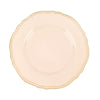 10 Pack | 9inch Nude / Gold Scalloped Rim Disposable Dinner Plates#whtbkgd