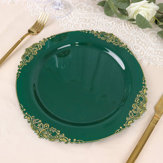 Enhance Your Table Settings with Hunter Emerald Green Plastic Party Plates
