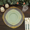10 Pack | 10inch Round Plastic Dinner Plates in Vintage Sage Green