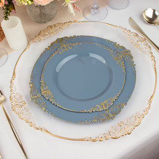 Enhance Your Table Settings with Dusty Blue Plastic Salad Plates
