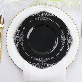 Convenience and Style in Black Plastic Salad Plates