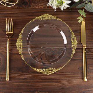 Elegant Clear Plastic Salad Plates for Stylish Events