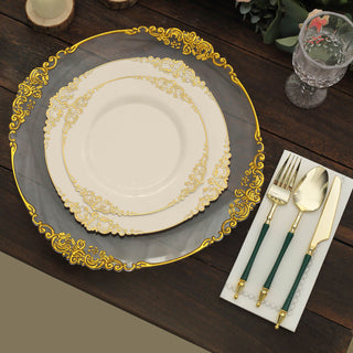 Convenience and Style with Ivory Plastic Salad Plates
