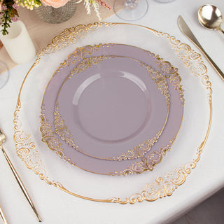 Enhance Your Table Settings with Lavender Lilac Plastic Salad Plates