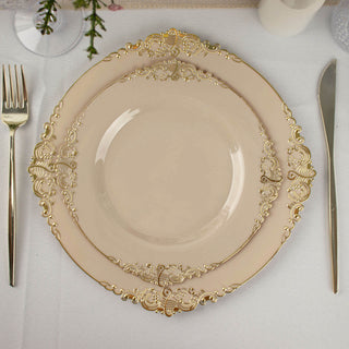 Enhance Your Table Settings with Taupe Plastic Salad Plates
