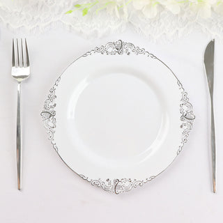 Elegant White Plastic Salad Plates for Stylish Events