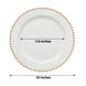 10 Pack | 10inch Clear / Gold Beaded Rim Disposable Dinner Plates