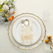 10 Pack | 10inch White / Gold Beaded Rim Disposable Dinner Plates