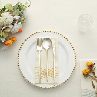 Elegant and Convenient White / Gold Party Plates