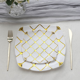 Create Memorable Moments with White/Gold Dinner Plates