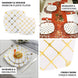 10 Pack | White/Gold 7inch Plastic Square Salad Dessert Plates