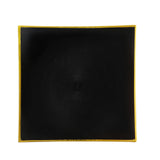 10 Pack | 10inch Black / Gold Concave Modern Plastic Dinner Plates, Disposable Party Plates#whtbkgd