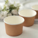 50 Pack | 8oz Eco-Friendly Disposable Natural Brown Paper Dessert Cups