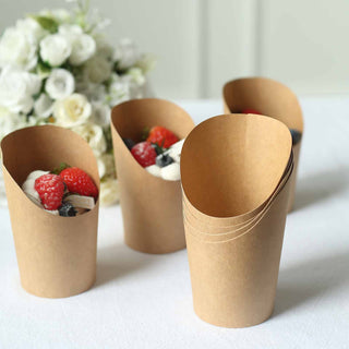 Convenient and Stylish Natural Brown Cups