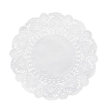 100 Pcs | 6inch Round White Lace Paper Doilies, Food Grade Paper