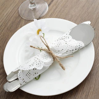 White Lace Paper Doilies for Elegant Table Decor