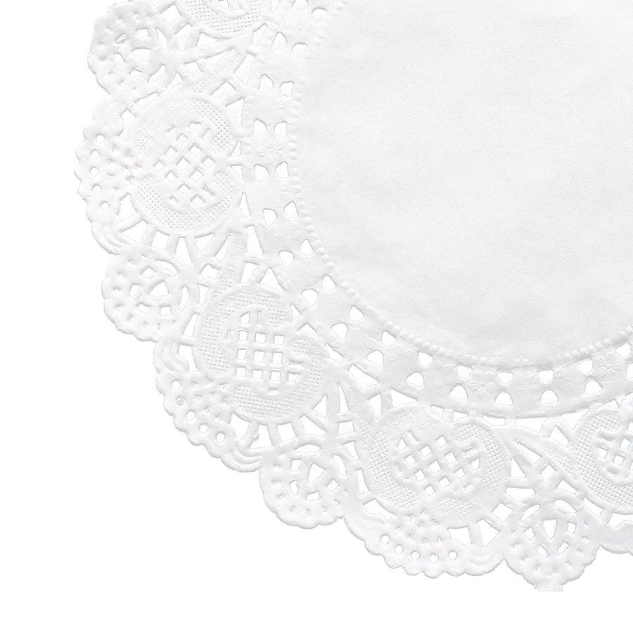 100 Pcs | 6inch Round White Lace Paper Doilies, Food Grade Paper#whtbkgd