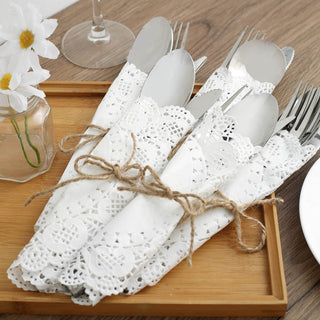 Add Elegance to Your Tables with Round White Lace Paper Doilies