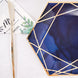 25 Pack | Navy/Gold 7inch Hexagon Dessert Appetizer Paper Plates, Geometric Disposable Party Plates