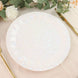 12inch Round Iridescent Geometric Foil Paper Charger Plates, Disposable Serving Trays - 400 GSM